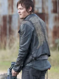 The Daryl Walking Dead Leather Dixon Black Vest