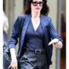 The Devil Wears Prada 2 Anne Hathaway Blue Striped Blazer