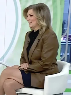The Today Show 2026 Christine Romans Leather Blazer