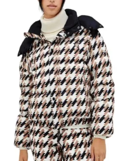The Traitors US S4 Caroline Stanbury Houndstooth Jacket Puffer