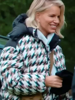 The Traitors US S4 Caroline Stanbury Houndstooth Puffer Jacket