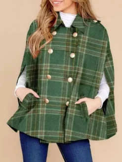 The Traitors US S4 Tara Lipinski Plaid Cape Coat