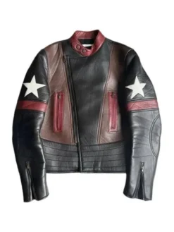 The Voice S28 Kenny Iko Star Patch Black Leather Jacket