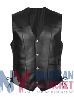 The Walking Dead Daryl Dixon Leather Black Vest