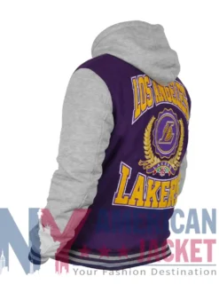 Throwback Prep LA Hooded Lakers Purple Jacket