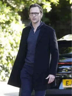 The Night Manager 2026 Jonathan Pine Black Wool Coat