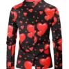Valentines Day Hearts Print Blazer
