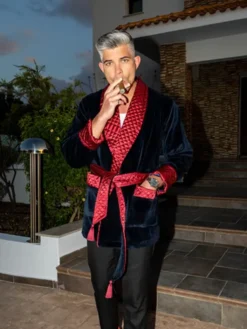 Velvet Smoking Jacket Robe