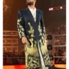 WWE RAW Seth Rollins Golden Peacock Long Coat