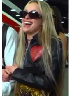 WWE Raw 2025 Gionna Daddio Red Hearts Leather Jacket