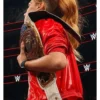 WWE Monday Night RAW Becky Lynch Red Leather Jacket For Sale