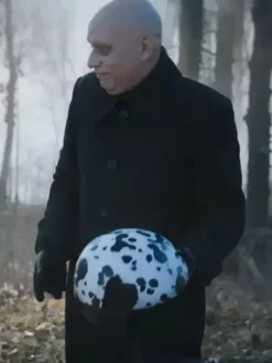Wednesday Fred Armisen Black Wool Coat
