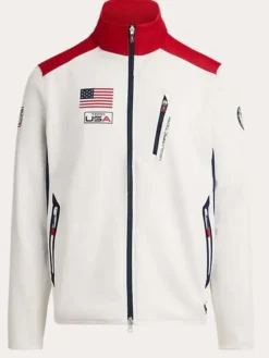 Winter Olympics Team USA 2026 White Track Jacket