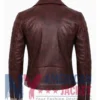 Women's Biker Distressed Bomber Leather Jacket