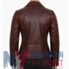 Women's Biker Leather Bomber Distressed Jacket