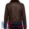 Women's Brown Aviator Cropped Bomber Jacket