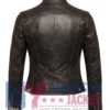Women's Brown Distressed Leather Motorcycle Jacket