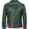 Women's Distressed Leather Bomber Biker Jacket