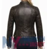 Women's Distressed Leather Brown Motorcycle Jacket