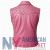 Women’s Leather Quilted Studded Shoulder Vest