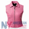 Women’s Leather Studded Shoulder Vest Quilted