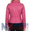 Women's Pink Leather Slimfit Biker Jacket