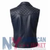 Women’s Quilted Studded Shoulder Vest Leather