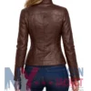 Women's Slimfit Cafe Leather Racer Jacket