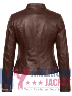 Women's Slimfit Cafe Racer Leather Jacket
