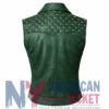 Women’s Studded Leather Shoulder Vest Quilted