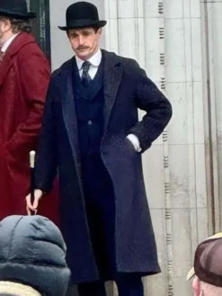 Max Irons Tv Series Young Sherlock 2026 Mycroft Holmes Black Wool Coat