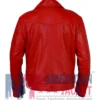 2026 Paris Chris Brown Red Leather Jacket