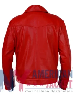 2026 Paris Chris Brown Red Leather Jacket
