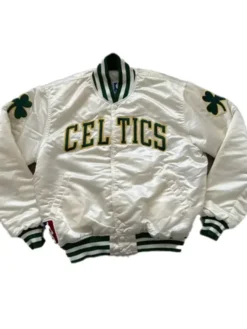 90s Boston Celtics Jacket Vintage Satin