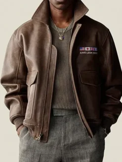 ALD World’s Borough Flight Leather Jacket