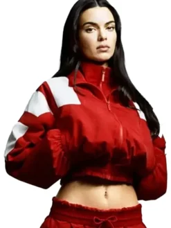 Adidas Kendall Jenner Cropped Red Jacket