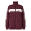 Adidas Retro Fleece Track Burgundy Jacket