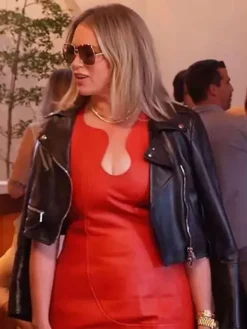 Amanda Frances Black Leather Jacket