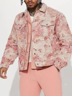 American Idol S24 Trew The Star Pink Tapestry Trucker Jacket