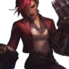 Arcane VI Leather Red Jacket