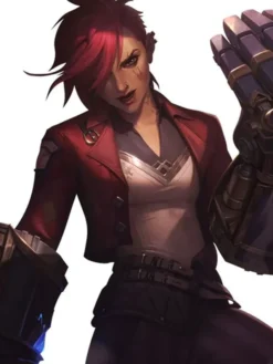 Arcane VI Leather Red Jacket