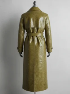 Beyoncé Super Bowl 2026 OLive Green Trench Coat