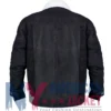 Black Trucker Jacket With Suede Sherpa Collar