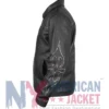 Black VIVET Signature Jacket showcasing premium leather material, classic style collar, and modern fit
