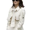 Camila Cream Mendes Trench Coat