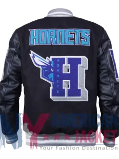 Charlotte Hornets Wool Black Varsity Jacket