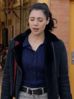 Chicago Fire S14 Hanako Greensmith Shearling Leather Jacket