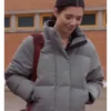 Chicago Fire S14 Violet Mikami Grey Puffer Jacket