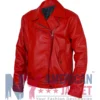 Chris Brown 2026 Paris Red Leather Jacket