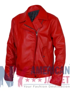 Chris Brown 2026 Paris Red Leather Jacket